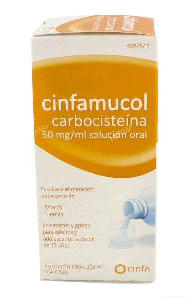 Cinfamucol carbocisteína 50 mg/ml 