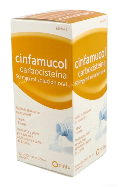 Cinfamucol carbocisteína 50 mg/ml 