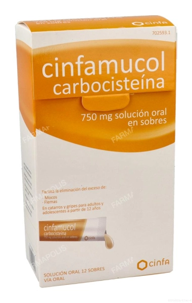 Cinfamucol carbocisteina 750 mg Cinfamucol carbocisteina 750 mg