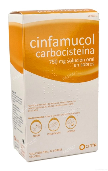 Cinfamucol carbocisteina 750 mg