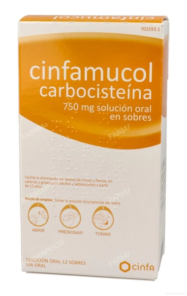 Cinfamucol carbocisteina 750 mg