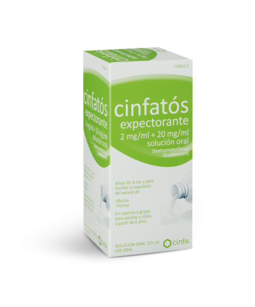 Cinfatos expectorante - Es un jarabe que trata la tos, los mocos y las flemas en resfriados y procesos catarrales.