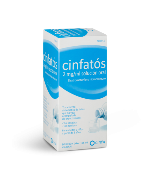 Cinfatos  2mg/ml - Calma la tos y el picor de garganta. Válidas para la tos seca, nerviosa e irritativa.