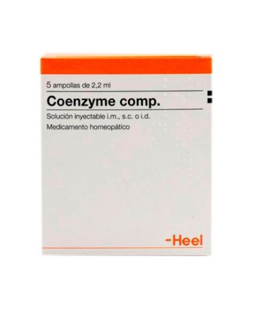 Coenzyme Compositum  - Coenzyme comp heel es un medicamento homeopático indicado para la estimulación de sistemas enzimáticos bloqueados o alterados. 