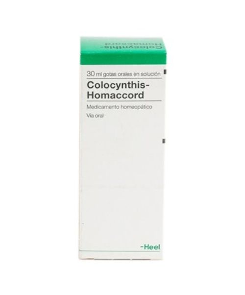 Colocynthis Homaccord Heel - Colocynthis Homaccord Heel es un medicamento homeopático especialmente indicado para ciática, dolor lumbar, cólicos (dolor menstrual) que mejoran en flexión.