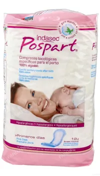 Compresas Postparto Indasec 12ud