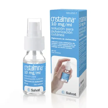  - Spray de Clorhexidina indicado en la desinfección de quemaduras leves, pequeñas heridas superficiales y rozaduras.