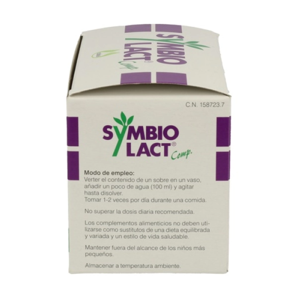 Lateral de la caja Symbiolact de Cobas