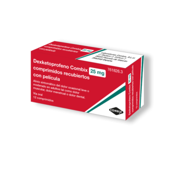  - Fármaco antiinflamatorio no esteroide (AINE) utilizado para aliviar dolor, inflamación y fiebre en casos como el dolor de cabeza, dolor dental, dolor menstrual, dolor de espalda, dolor de huesos y articulaciones, entre otros. 