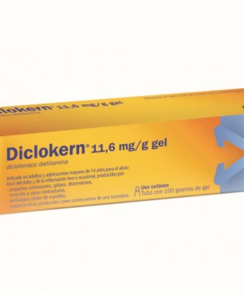 Diclokern 11,6 mg/g 100g - Gel que alivia el dolor y las molestias oseas y musculares leves producidas por golpes o contusiones.