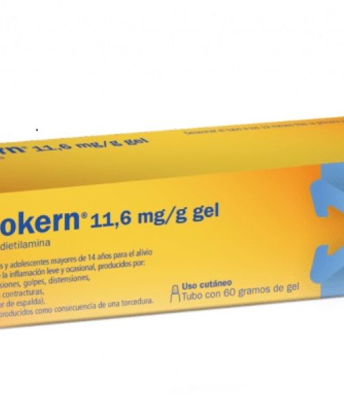 Diclokern 11,6 mg/g  - Gel que alivia el dolor y las molestias oseas y musculares leves producidas por golpes o contusiones.