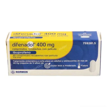  - Antiinflamatorio vía oral (ibuprofeno). Se usan para el dolor de garganta (anginas), dolor de cabeza, fiebre, dolores musculares y menstruales.