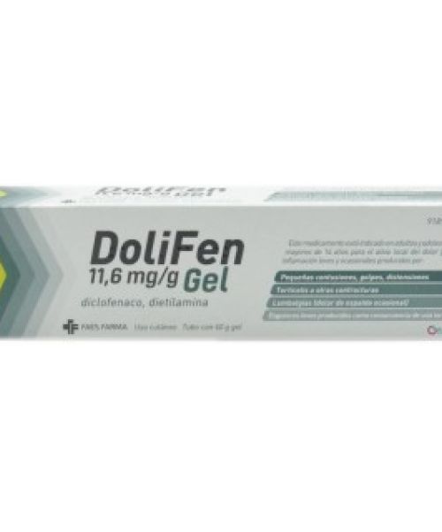 Dolifen - Gel que alivia el dolor y las molestias oseas y musculares leves producidas por golpes o contusiones.