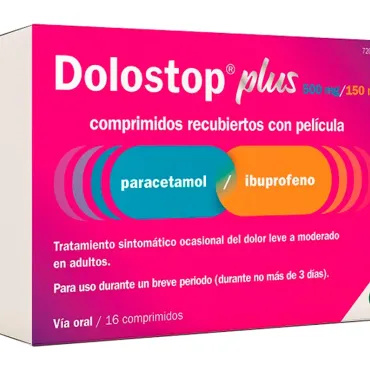  - Paracetamol e ibuprofeno para tratar los diferentes tipos de dolores, bajar la fiebre y calmar el malestar general. Válidos para el dolor de cabeza, de muelas, de boca en general, de regla, de espalda, golpes...