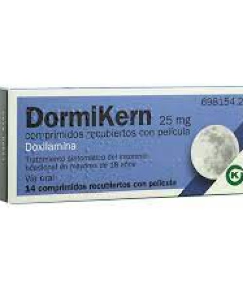 Dormikern 25mg - Son unos comprimidos que ayudan a tratar la falta de sueño. Su efecto ayuda a dormir aliviando los problemas de insomnio ocasional.