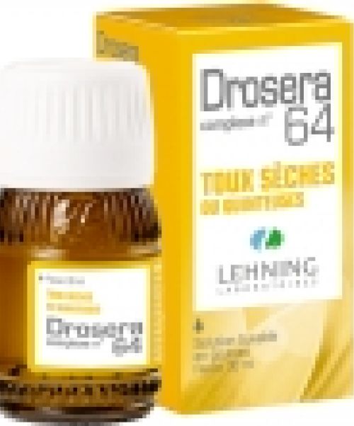 DROSERA N° 64  - Es un medicamento homeopático que se usa tradicionalmente en: Tos seca inflamatoria, Tos seca y asfixiante espasmódica. Bronquitis aguda y crónica. Inflamaciones bronquiales. Agotamiento. 