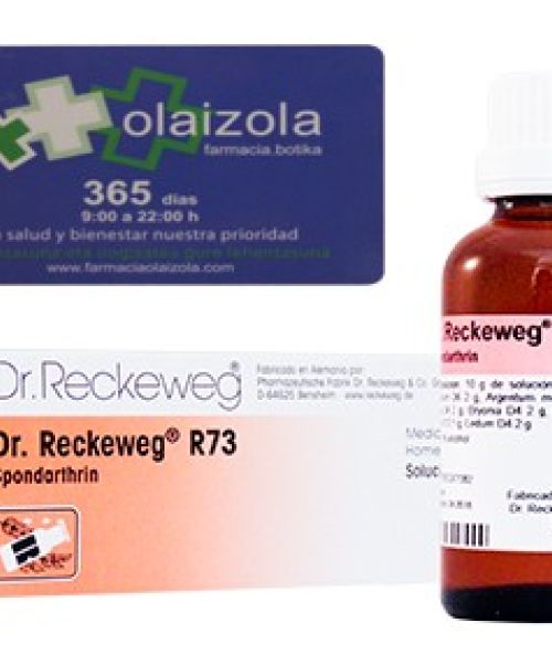 Dr.Reckeweg R73-SPONDARTHRIN gotas 50 ml - R73 SPONDARTHRIN es un medicamento homeopático indicado para la artrosis (principalmente de las articulaciones grandes).Espondiloartrosis.