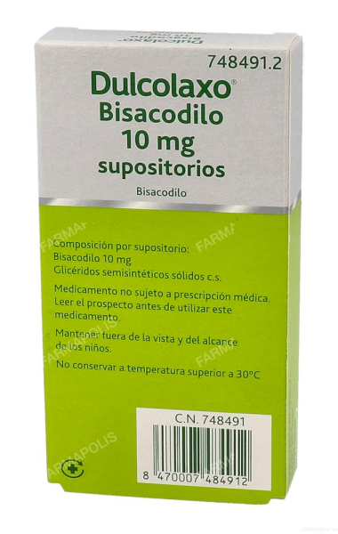 Dulcolaxo 10 mg supositorios