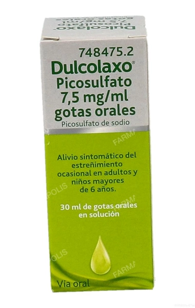 Dulcolaxo picosulfato 7.5 mg/ml 