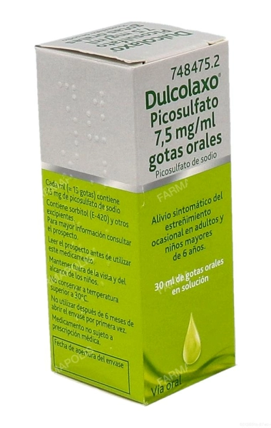 Dulcolaxo picosulfato 7.5 mg/ml 