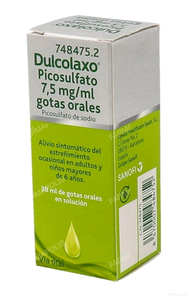 Dulcolaxo picosulfato 7.5 mg/ml 