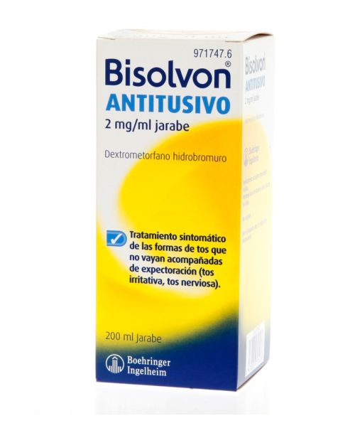 Bisolvon antitusivo 2mg/ml - Calma la tos seca e irritativa, también llamada tos de perro. Válido también para la tos nerviosa.