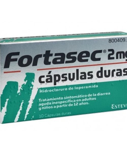 Fortasec 2 mg  - Cápsulas antidiarreicas a base de derivados opiáceos, utilizadas en el tratamiento de la diarrea aguda.
