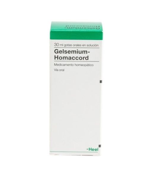  Gelsemium Homaccord  - Es un medicamento homeopático especialmente indicado para ansiedad, miedo por anticipación, exámenes, nervios con bloqueo, para estudiantes, opositores, bloqueo, cervicales, dolor de cabeza.