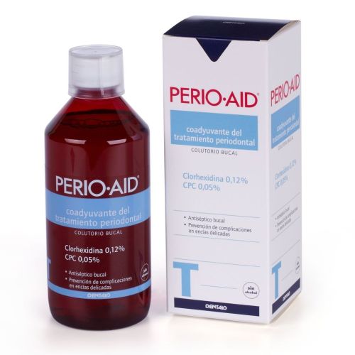  - Este tratamiento colutorio es un antiséptico bucal para el tratamiento de las enfermedades periodontales y periimplantarias a base de Clorhexidina 0,12% (CHX) y Cloruro de Cetilpiridinio 0,05% (CPC).