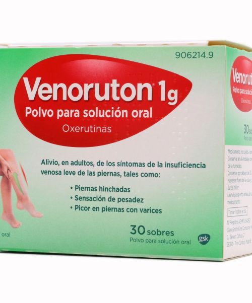 Venoruton 1g - Medicamento para el alivio de la insuficiencia venosa leve de las extremidades inferiores.