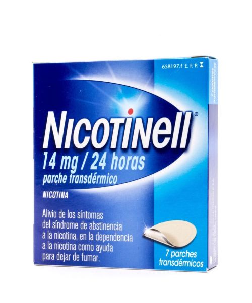 Nicotinell (14 mg/24 h) - Son unos parches para ayudar a dejar de fumar. Poseen nicotina con lo que ayuda a reducir los síntomas de abstinencia al tabaco.