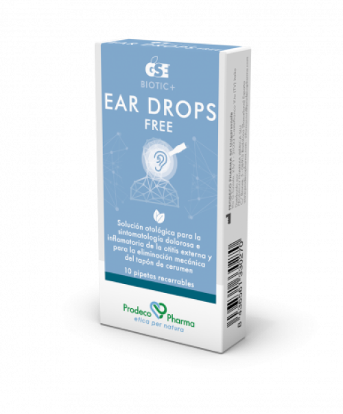 Ear Drops Free  - Ayuda a tratar las otitis y a eliminar los tapones de cera. Favorece la eliminación de residuos de agua en el interior del conducto auditivo que pueden favorecer la aparición de otitis por baño. 