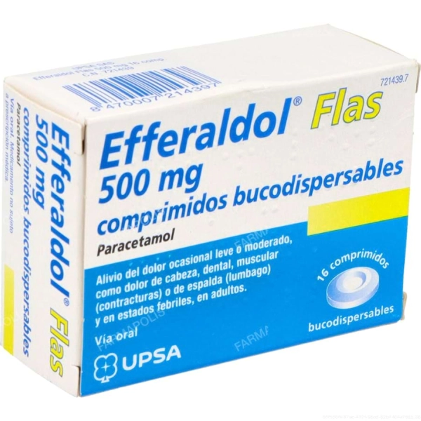 Efferaldol flas 500 mg