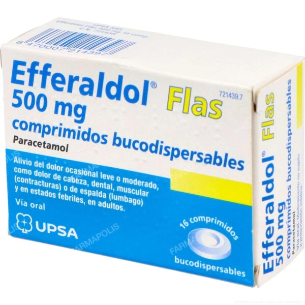 Efferaldol flas 500 mg