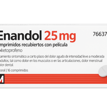  - Enandol es un medicamento que contiene el principio activo dexketoprofeno, un fármaco antiinflamatorio no esteroide (AINE) utilizado para aliviar dolor, inflamación y fiebre en casos como el dolor de cabeza, dolor dental, dolor menstrual, dolor de espalda, dolor de huesos y articulaciones, entre otros. 
