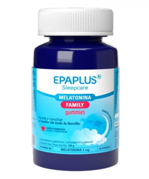Epaplus Sleepcare Melatonina Family Gummies - Ayuda a conciliar el sueño con melatonina y vitamina B6. Para el sueño de toda la familia.