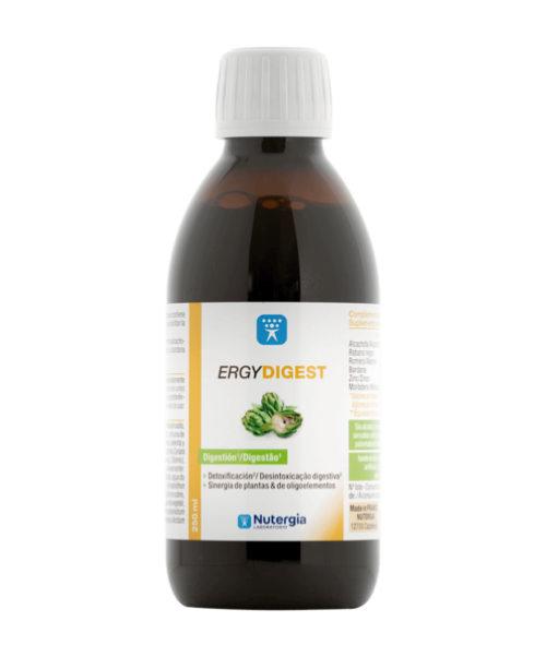 Ergydigest  - Facilita los procesos digestivos. Es un complemento nutricional con plantas como la alcachofa, romero y rábano negro. 