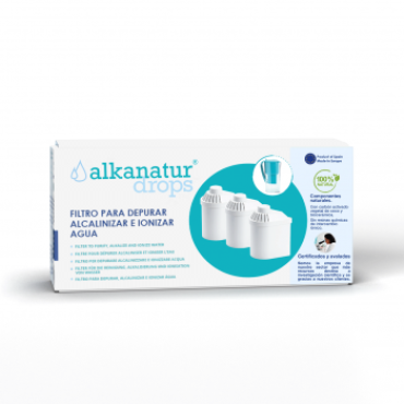 - Filtro para depurar, alcalinizar e ionizar el agua.