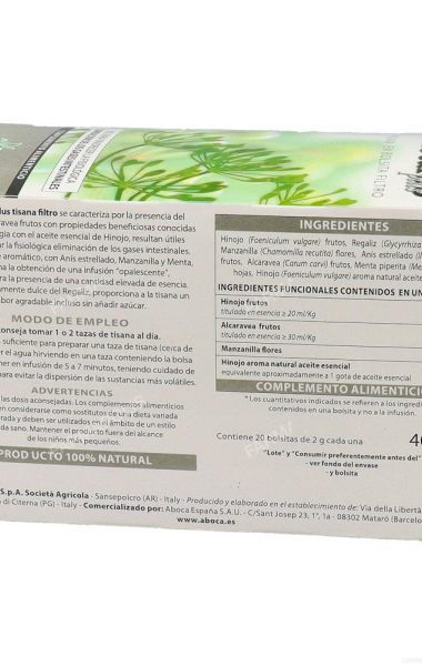 Finocarbo Plus Tisanas