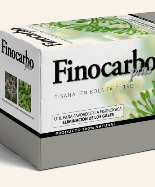 Finocarbo Plus Tisanas - Trata los gases y los malestares digestivos. Es un complemento 100% natural con hinojo y carbón vegetal, enriquecido con aceite esencial de Hinojo, de conocidas propiedades carminativas.