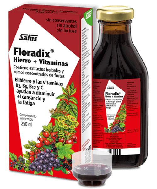 Floradix  - Hierro, vitaminas y minerales de origen natural para situaciones de cansancio, anemia, deportistas, embarazo...