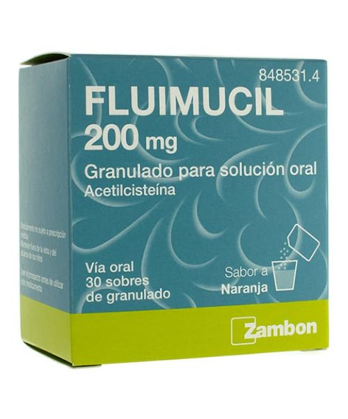 Fluimucil 200 mg - Ayudan a Fluidificar y expulsar la mucosidad (tanto mocos como flemas).