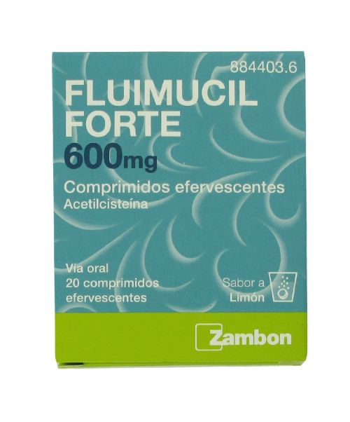 Fluimucil forte 600 mg - Ayudan a fluidificar y expulsar la mucosidad (tanto mocos como flemas).
