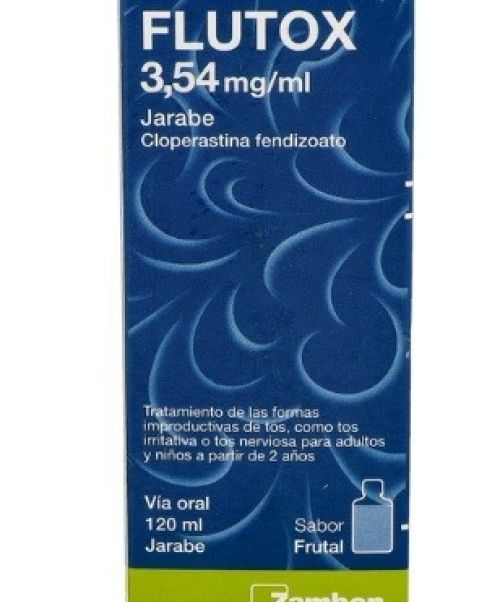 Flutox 3,54mg/ml jarabe 120 ml - Cloperastina para tratar la tos seca, tos nerviosa o tos de perro. 