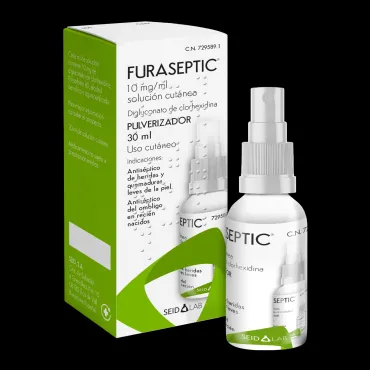  - Spray de Clorhexidina indicado en la desinfección de quemaduras leves, pequeñas heridas superficiales y rozaduras.