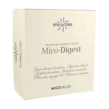  - Es un complemento nutricional a base de hongos coadyuvante al tratamiento del paciente oncológico. El objetivo de Mico Digest es la mejora de la calidad de vida y estado nutricional a partir de grandes concentraciones de principios activos en un formato exclusivo que facilita la toma y simplifica la pauta posológica.