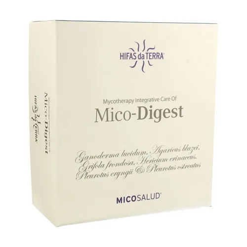  - Es un complemento nutricional a base de hongos coadyuvante al tratamiento del paciente oncológico. El objetivo de Mico Digest es la mejora de la calidad de vida y estado nutricional a partir de grandes concentraciones de principios activos en un formato exclusivo que facilita la toma y simplifica la pauta posológica.
