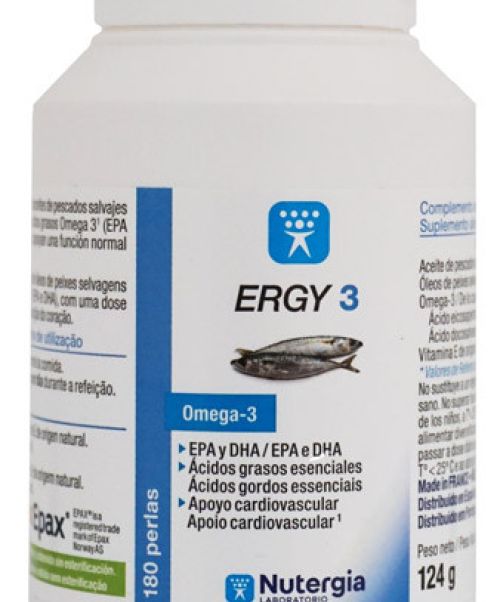  Ergy 3  - Es un complemento alimenticio que ayuda a mejorar el funcionamiento del sistema cardiovascular y equilibrar los niveles de triglicéridos.