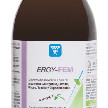  - Ergyfem es un complemento alimenticio que ayuda a mantener el confort antes y durante el ciclo menstrual.