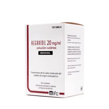  - Es una solución a base de minoxidilo para tratar la alopecia o calvicie. 